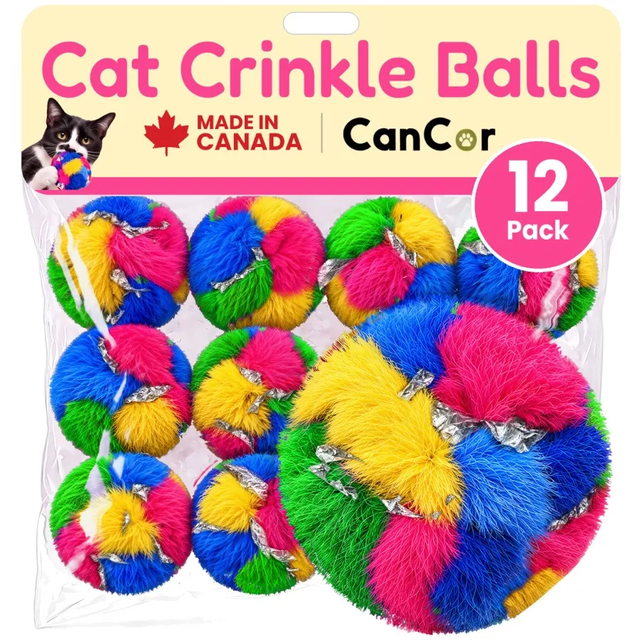 CanCor cat crinkle balls
